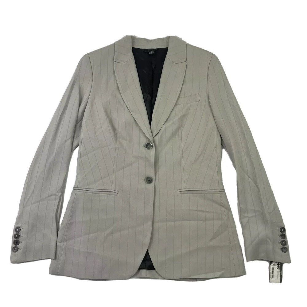 Eleventy Gray Striped Viscose Elastane Womens Blazer Size 4 980CAD064 NWT